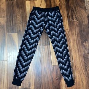black and white chevron sweatpants